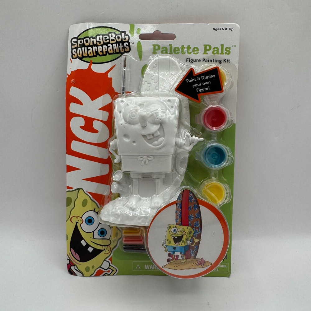 Jakks SpongeBob SquarePants Palette Pals Figure Painting Kit 2004 NOS New